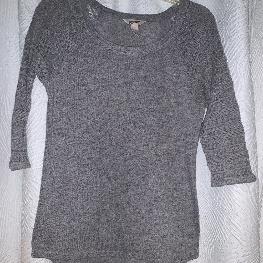 Cotton & Lace Grey 3/4 Sleeve Shirt
